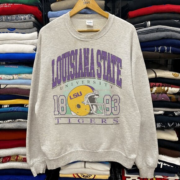 Vintage Lsu Tigers Sweatshirt, University Of Louisiana State Unisex Crewneck - Picture 1 of 2